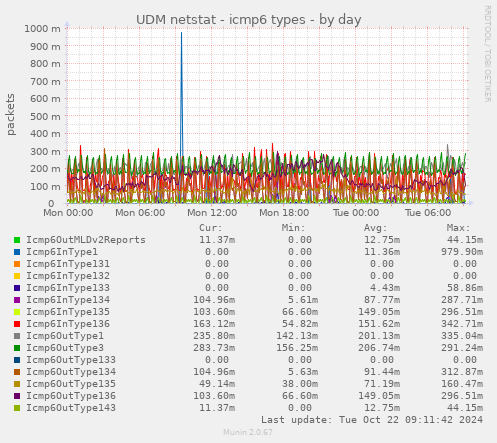 UDM netstat - icmp6 types